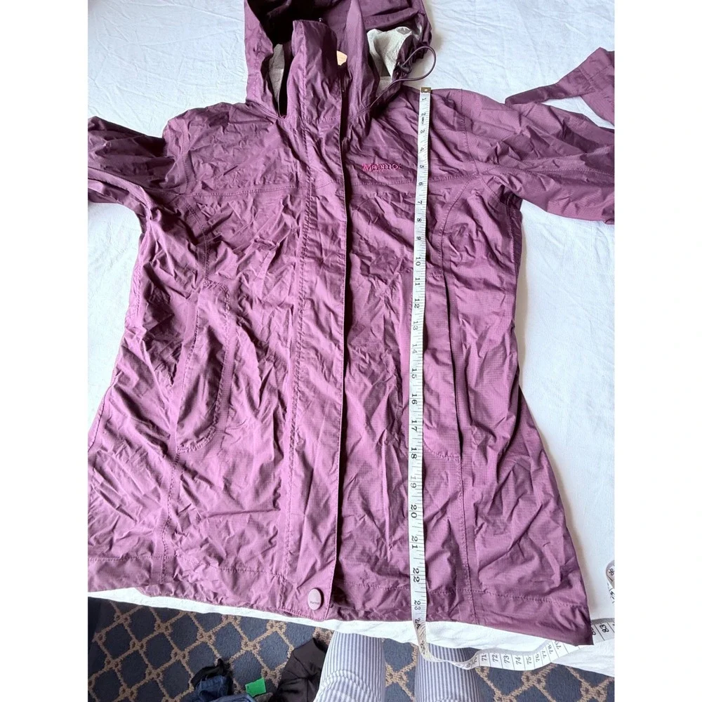 Marmot Womens PreCip Eco Waterproof Rain Jacket Purple XS Hooded Shell PitZips